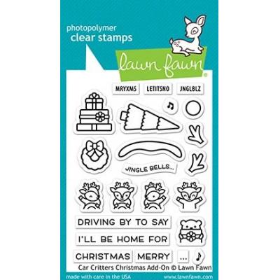 Lawn Fawn Clear Stamps - Car Critters Christmas Add-On